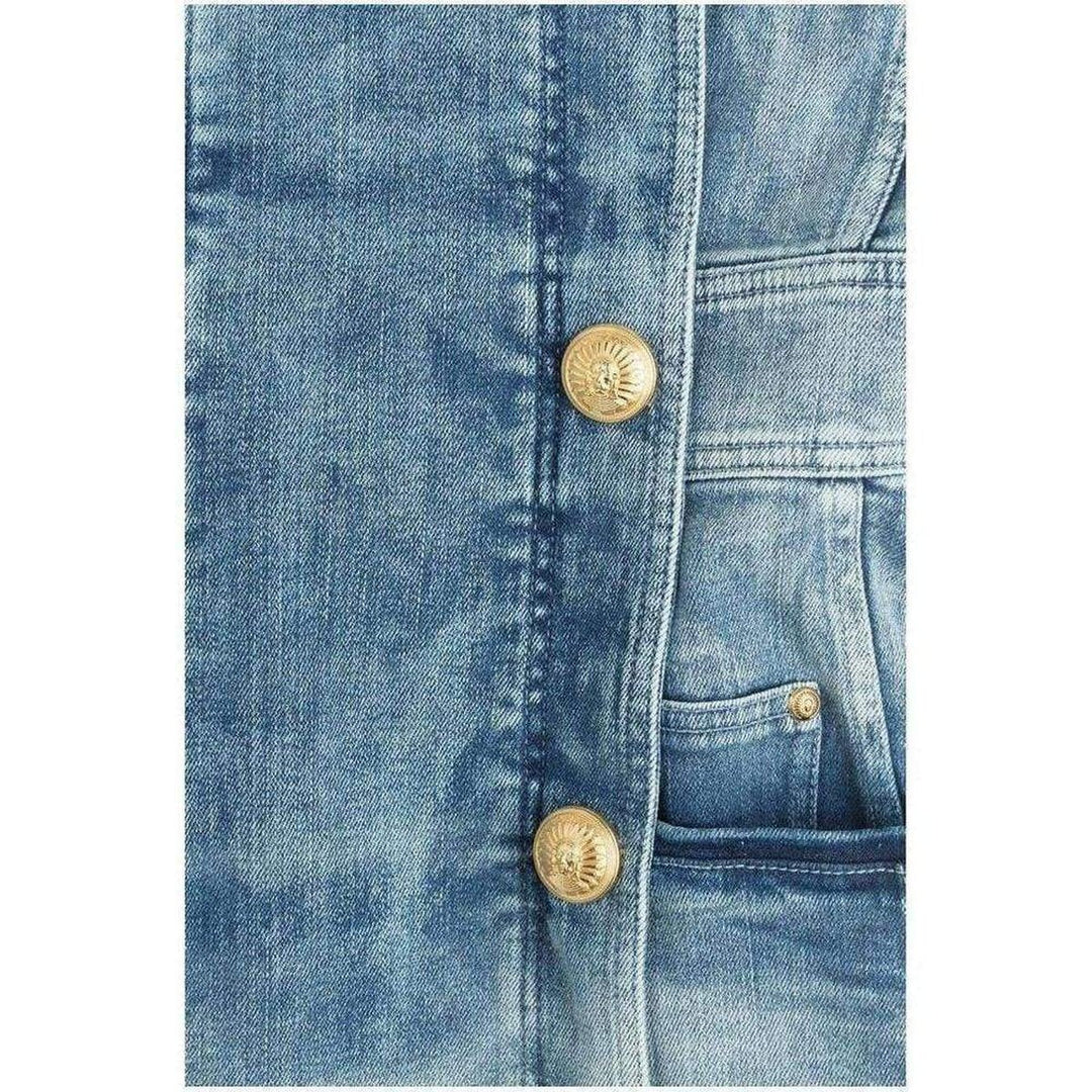Double-Breasted Denim Dress