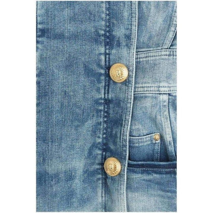 Double-Breasted Denim Dress