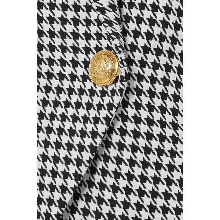 Double-breasted Houndstooth  Blazer