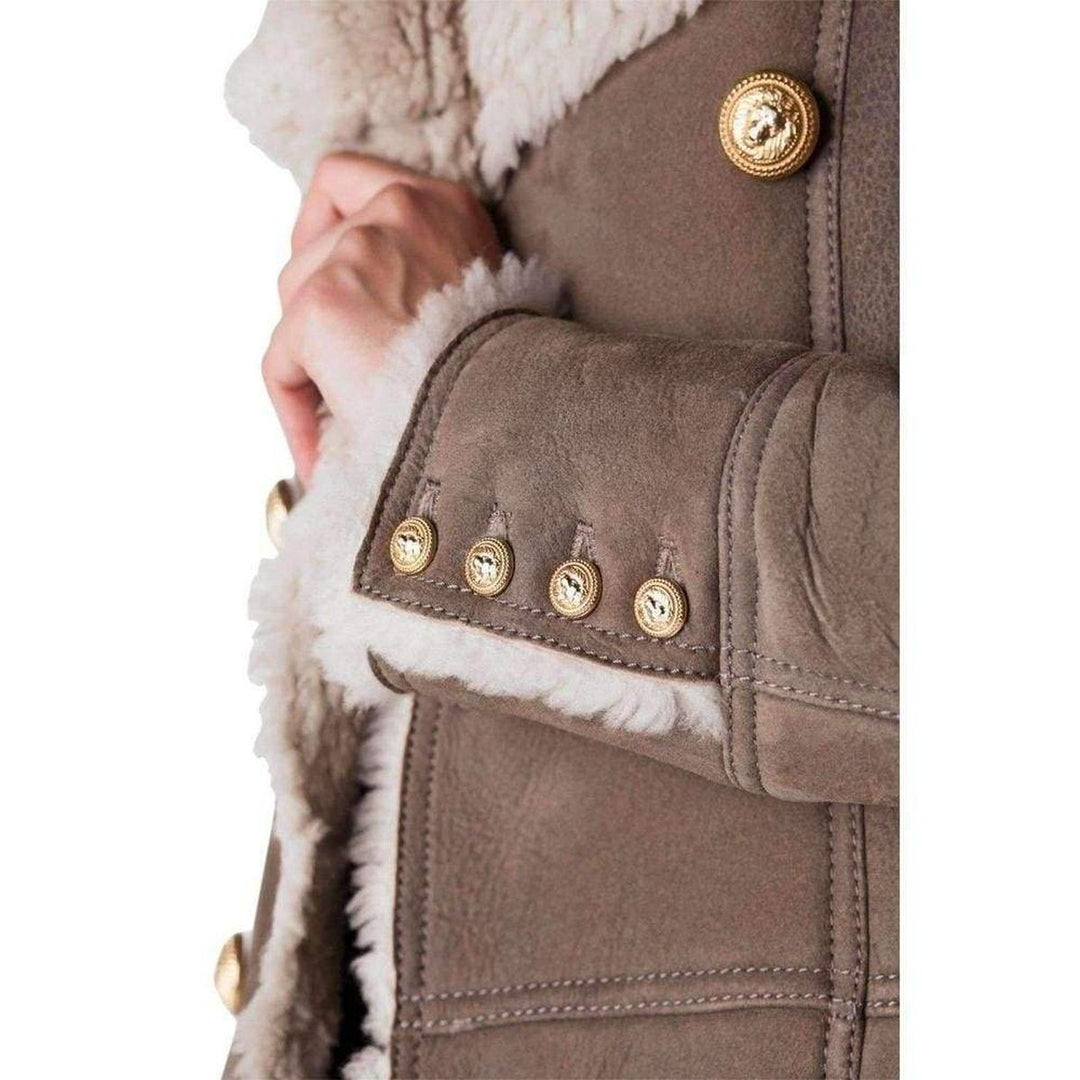 Double Breasted Lambskin Coat