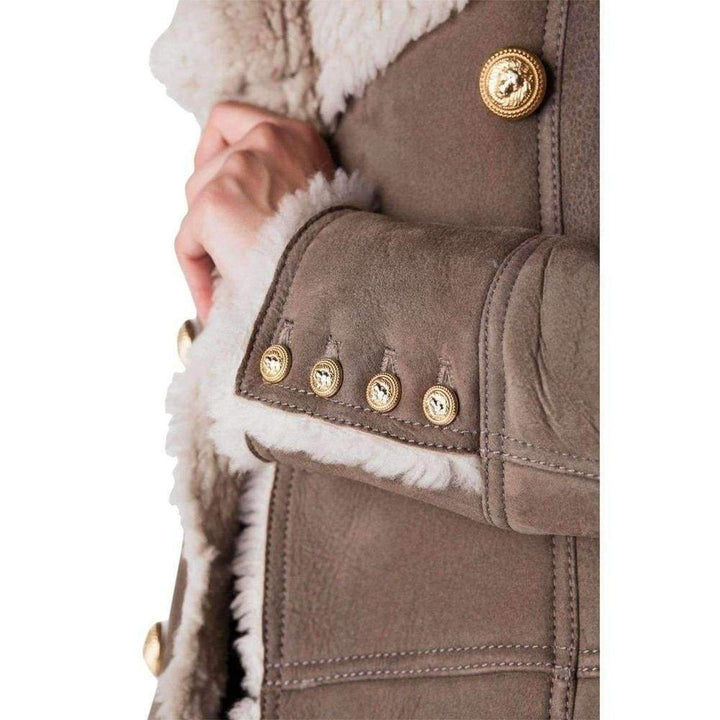 Double Breasted Lambskin Coat