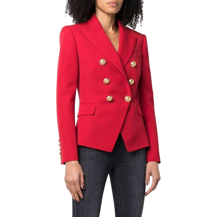 Double Breasted Tailored Wool Blazer