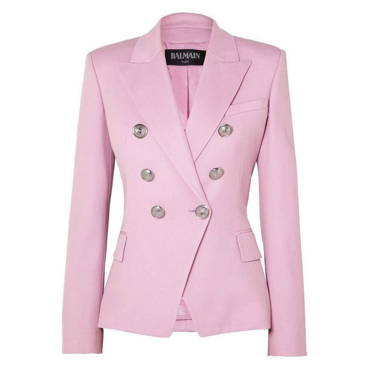 Balmain-Double-breasted Wool-Twill Blazer - Runway Catalog