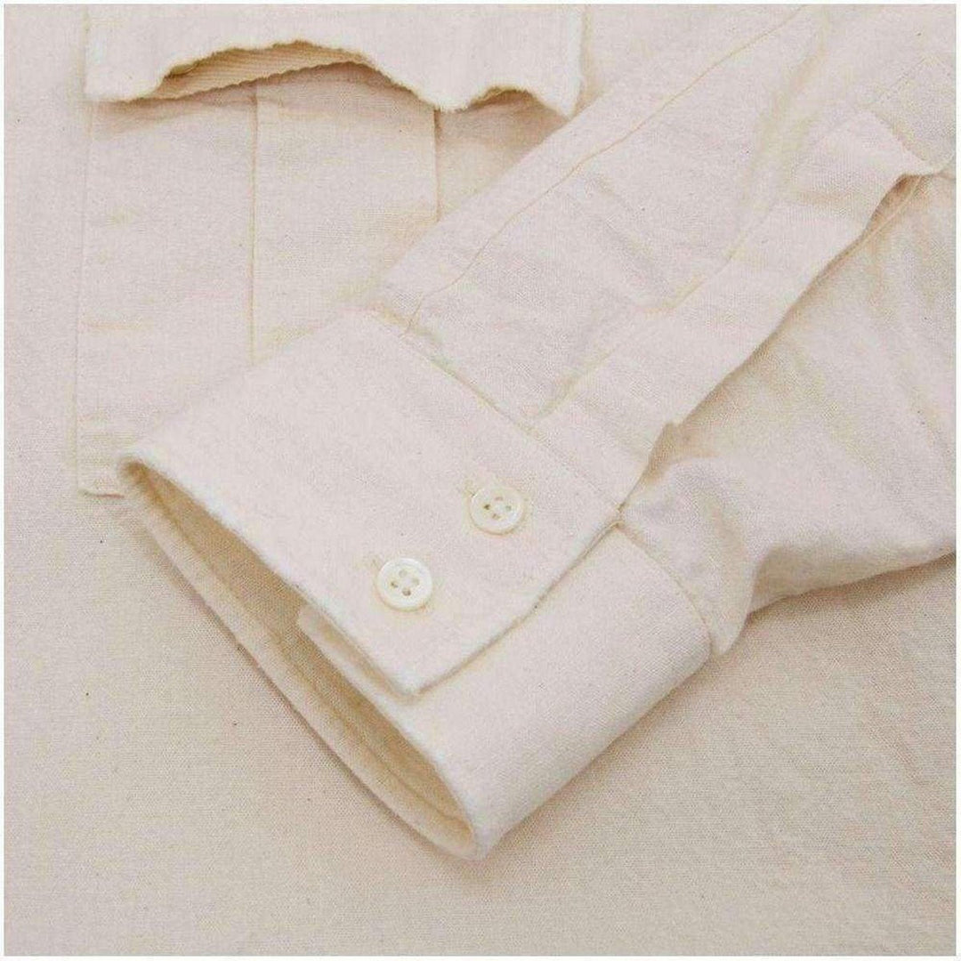 Ecru Linen Military Shirt