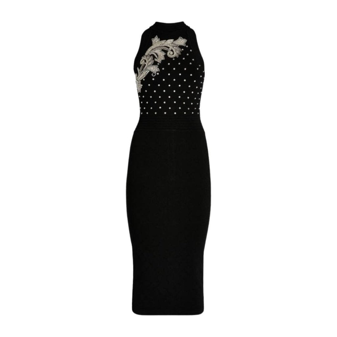 Balmain-Embroidered Knit Midi Dress - Runway Catalog
