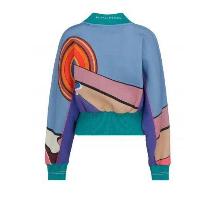 Geometric Print Crewneck Sweatshirt