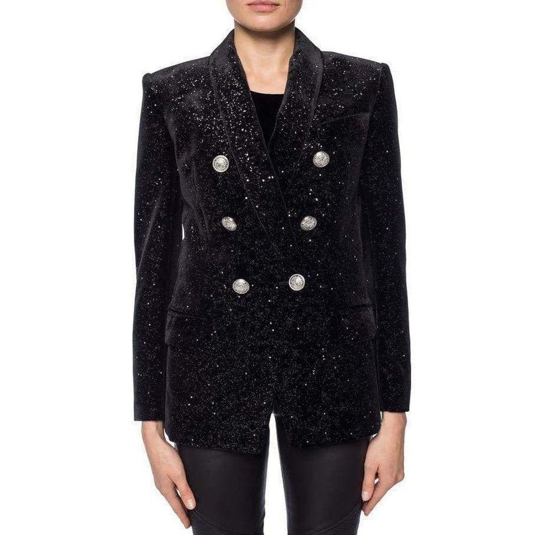 Glittered Double Breasted Blazer