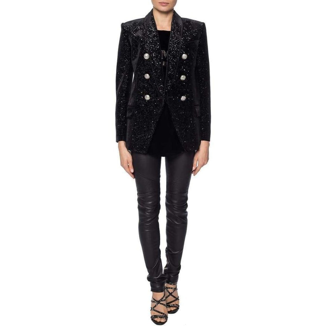 Glittered Double Breasted Blazer
