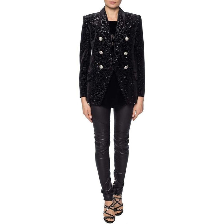 Glittered Double Breasted Blazer