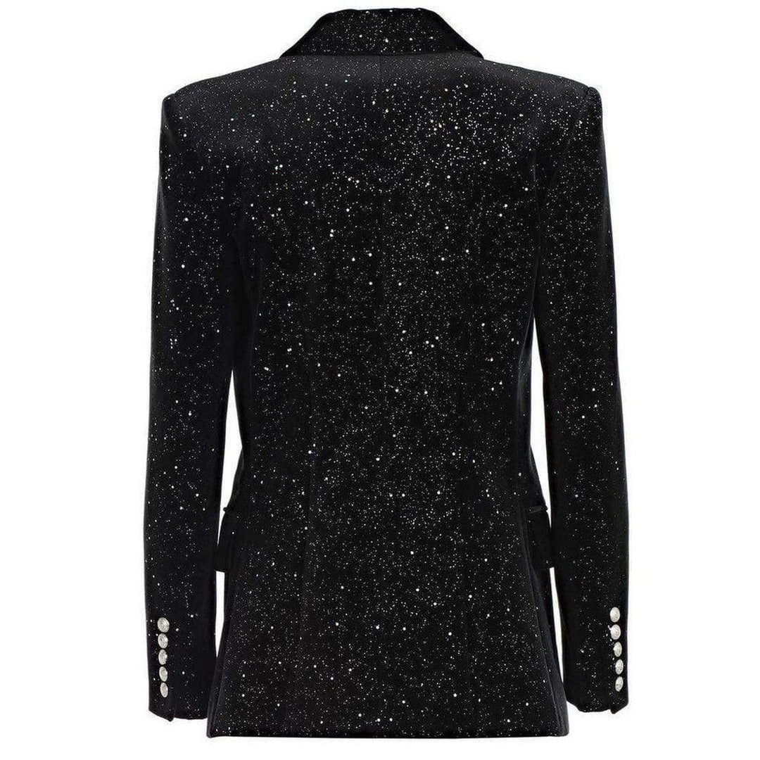 Glittered Double Breasted Blazer