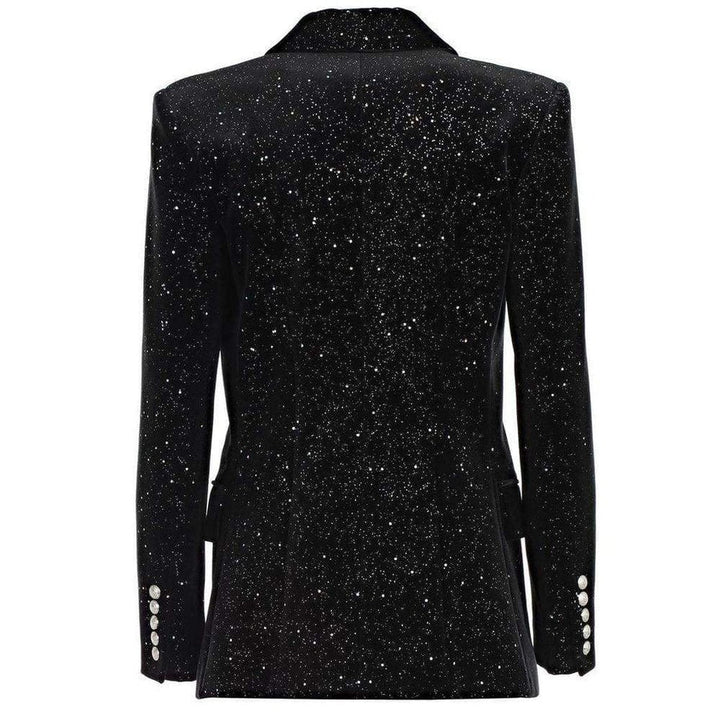 Glittered Double Breasted Blazer