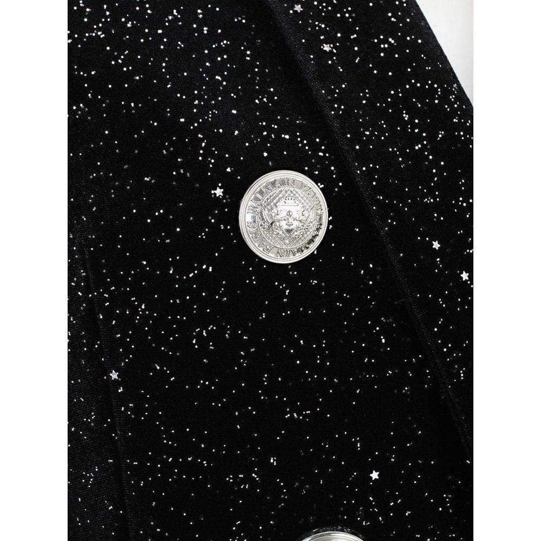 Glittered Double Breasted Blazer