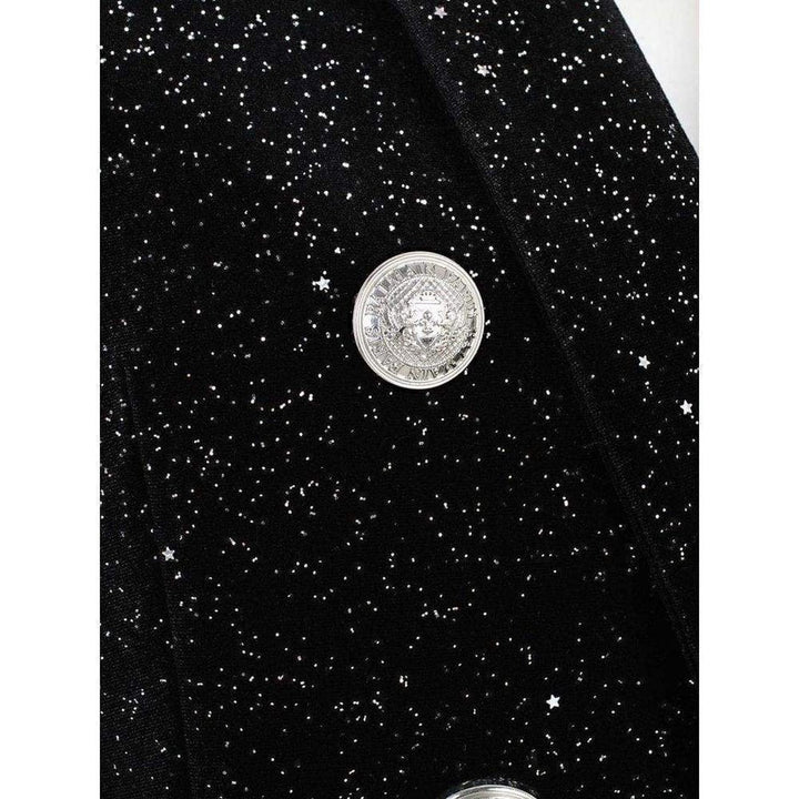 Glittered Double Breasted Blazer