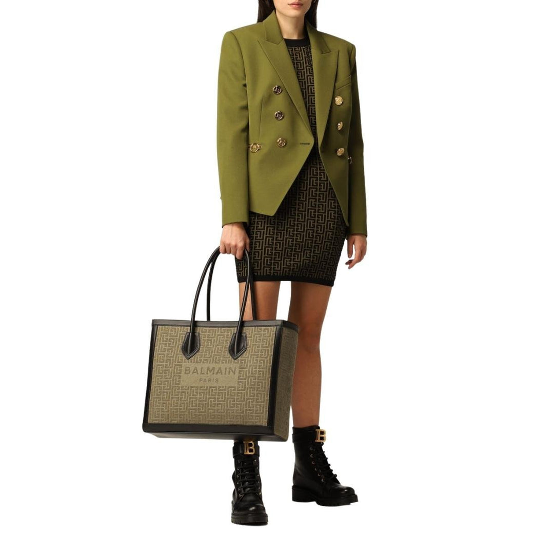 Green Wool Double-breasted Blazer