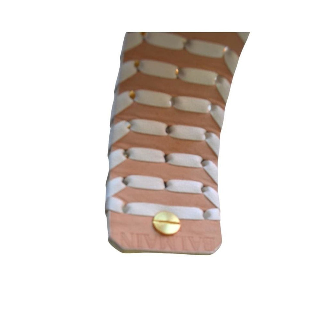 Greta White Napa Leather Bracelet