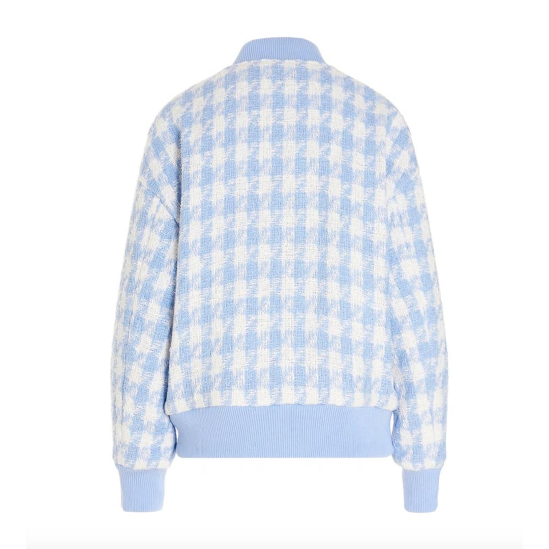 Houndstooth Cotton-Blend  Tweed Jacket