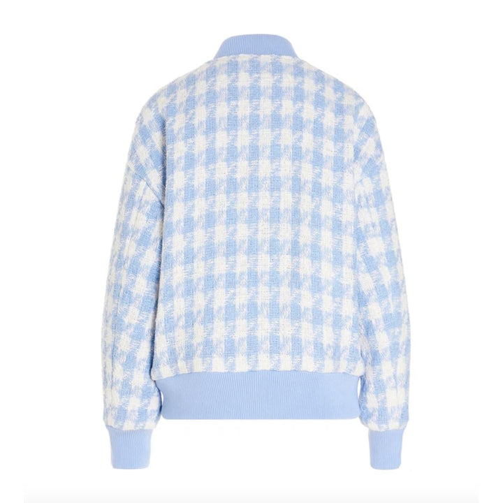 Houndstooth Cotton-Blend  Tweed Jacket