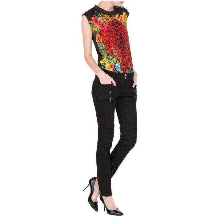 Jeans Low Rise Black Biker Jeans