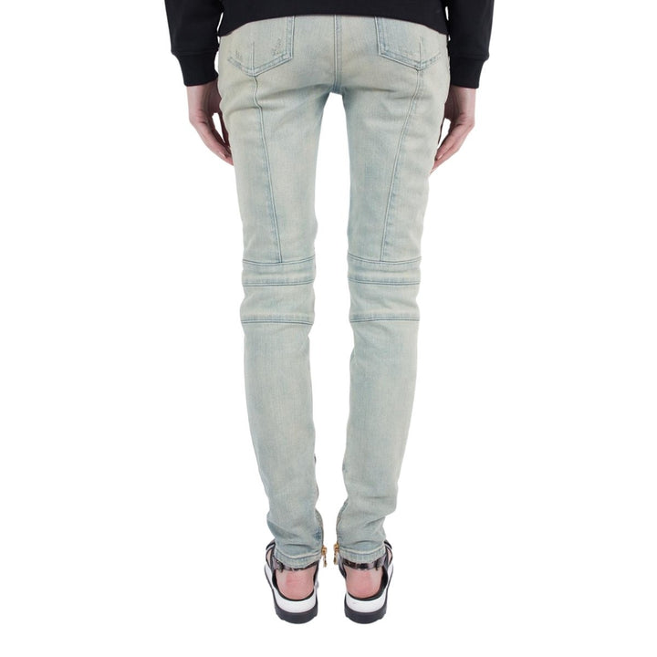 Distressed BikerJeans