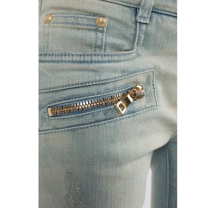 Distressed BikerJeans
