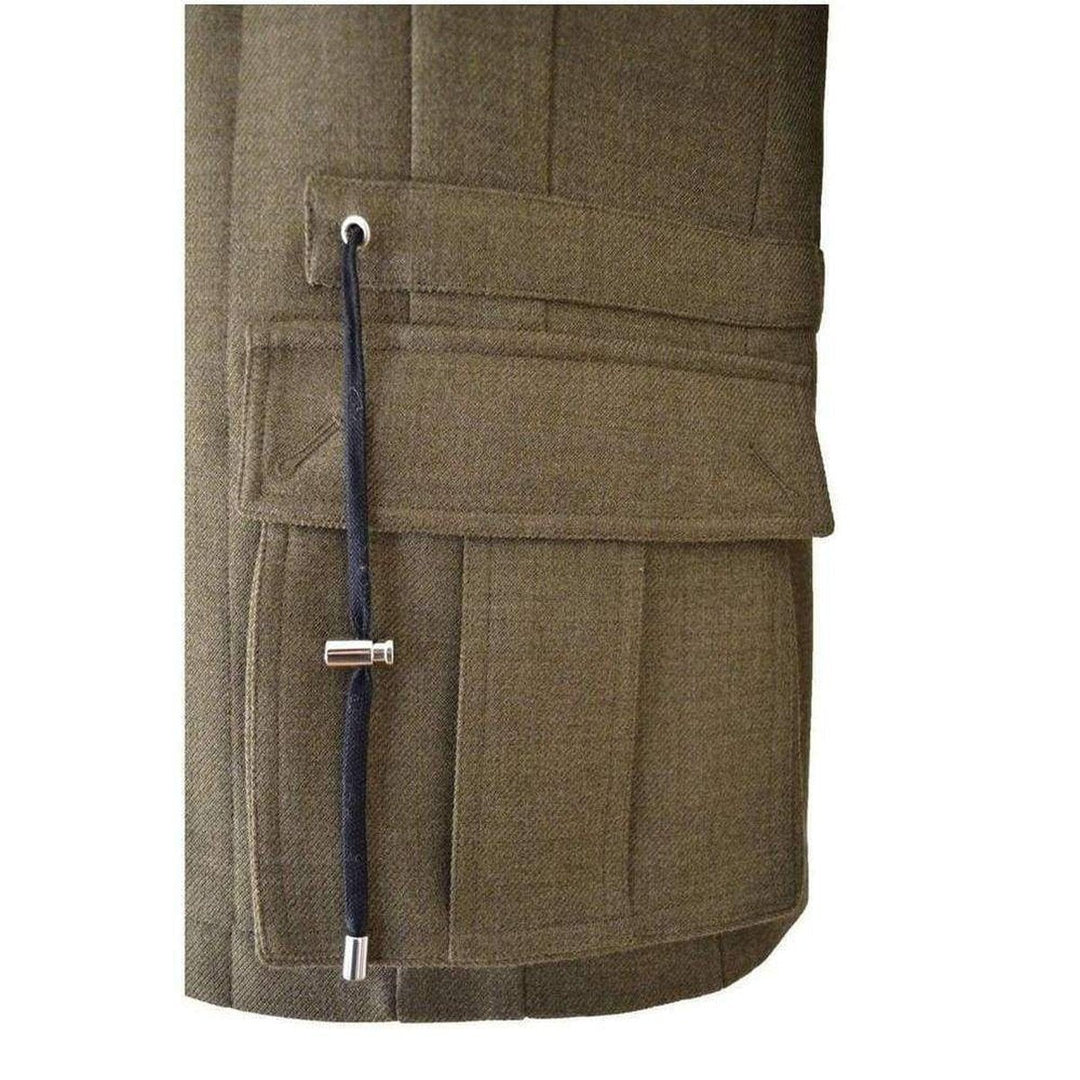 Military Olive Green Basic Wool Jacket