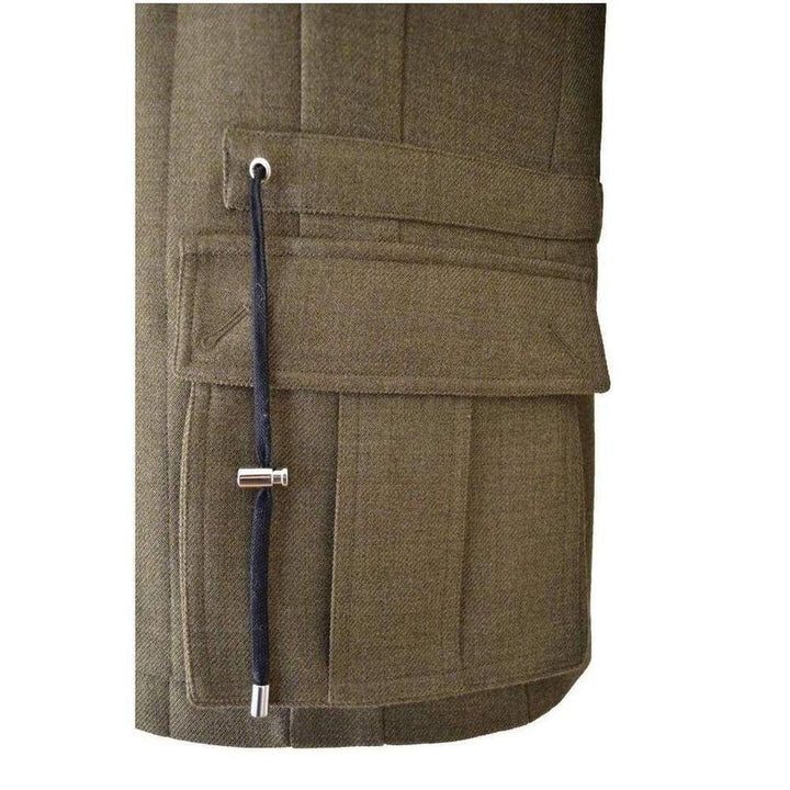 Military Olive Green Basic Wool Jacket