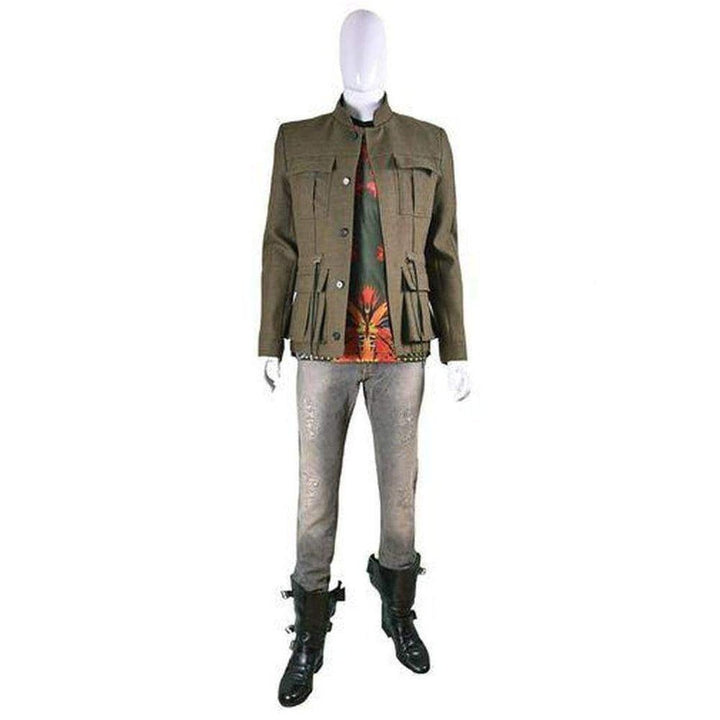 Military Olive Green Basic Wool Jacket