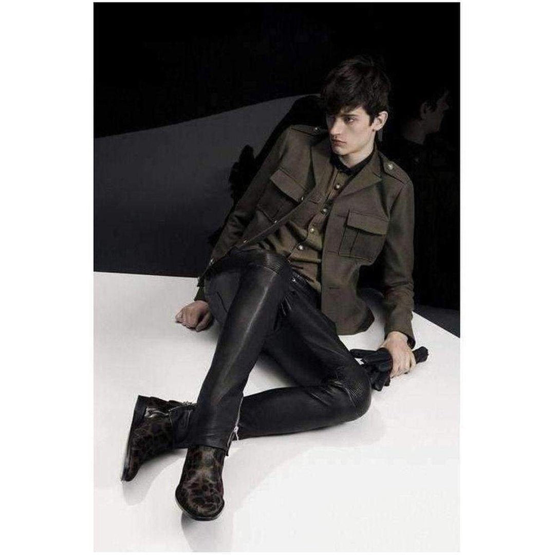 Military Olive Green Basic Wool Jacket