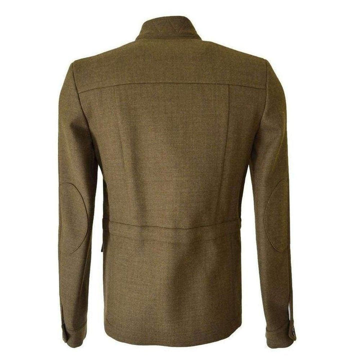 Military Olive Green Basic Wool Jacket
