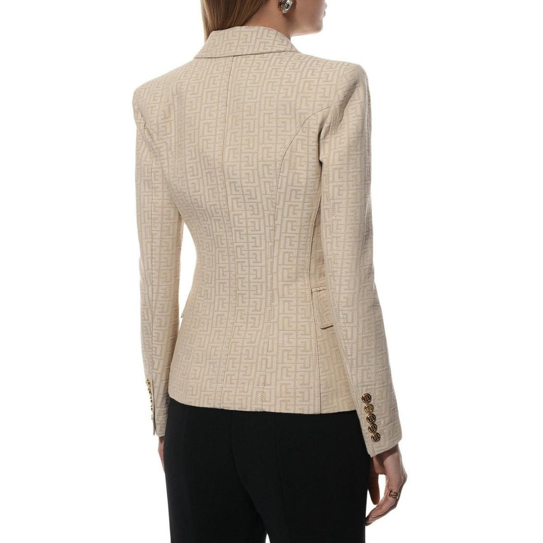 Monogram Jacquard Double Breasted Blazer