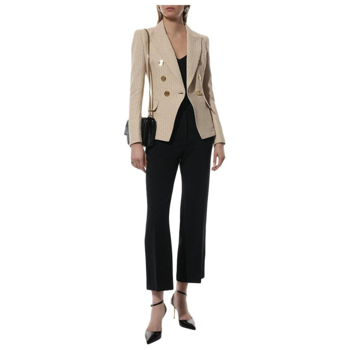 Monogram Jacquard Double Breasted Blazer