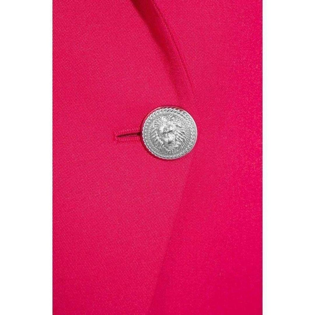 Red Double Breasted Wool Jacket