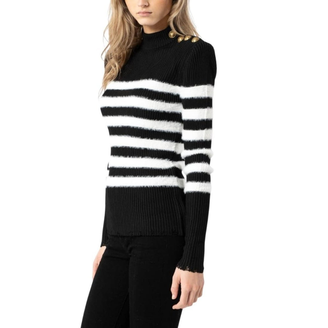 Rib Knit Striped Sweater