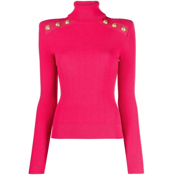 Balmain-Rib-knit Turtleneck Jumper - Runway Catalog