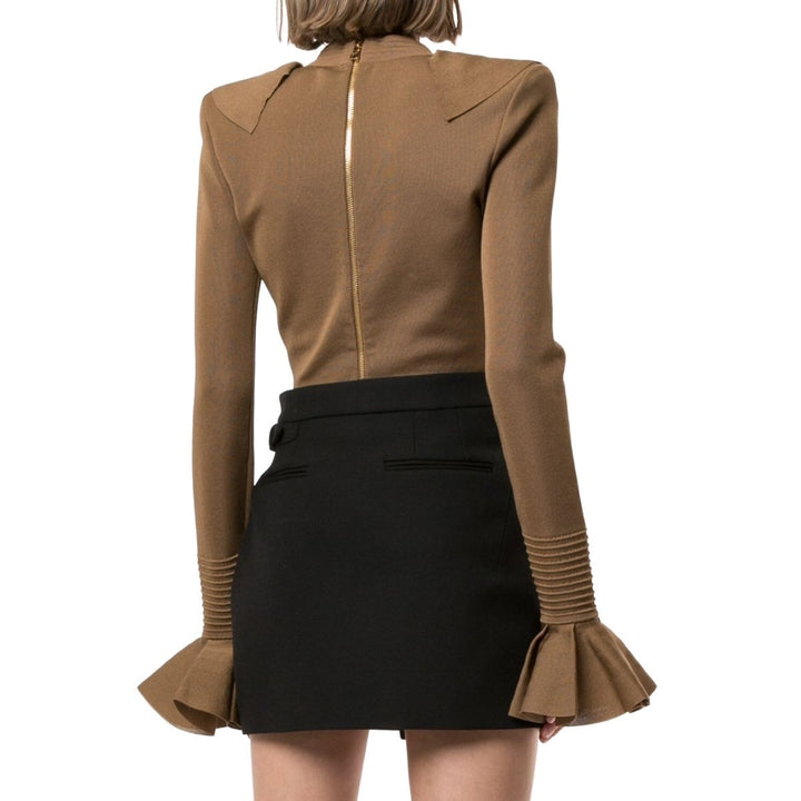 Ruffled Knit Bodysuit