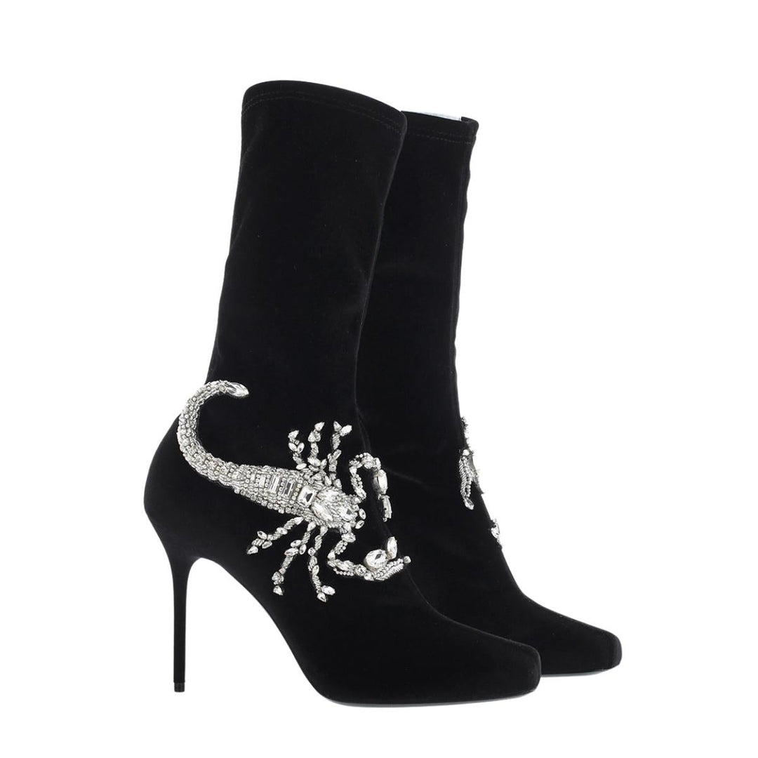 Scorpion Embellished Sock Boots