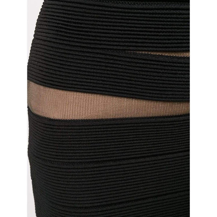 Sheer Fitted Mini Skirt