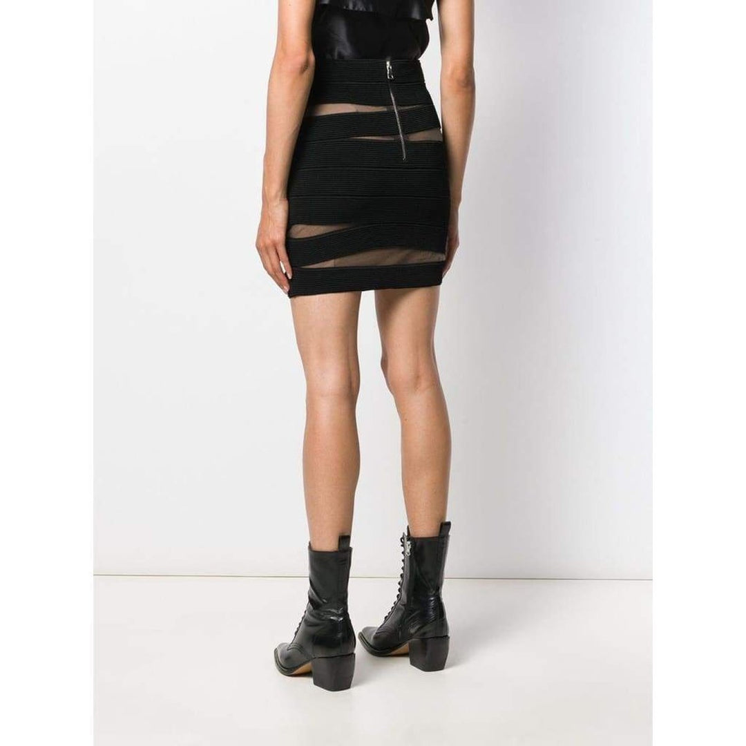 Sheer Fitted Mini Skirt