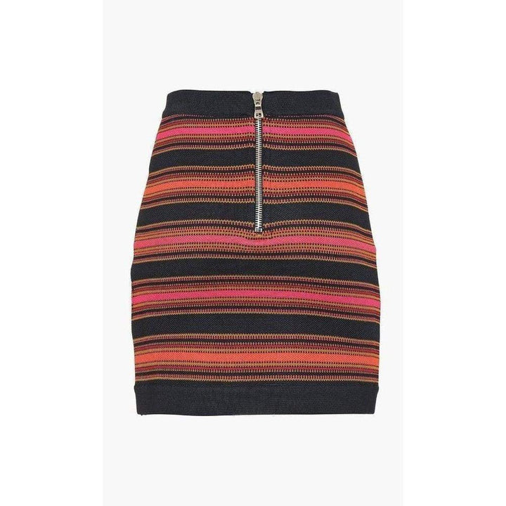 Striped Stretch-Knit Mini Skirt