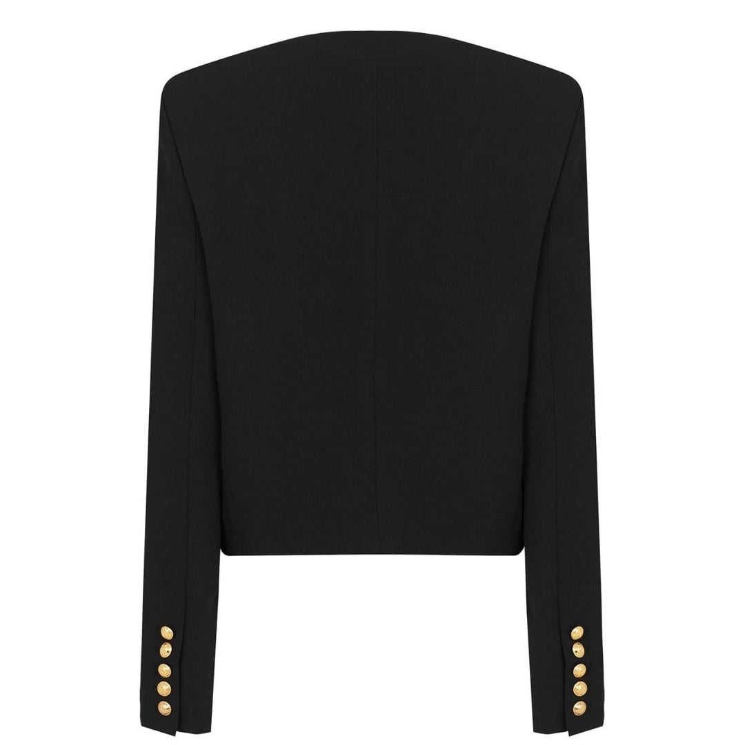 Wool Decorative Button Detail Jacket
