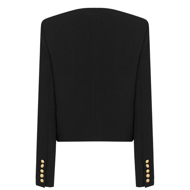 Wool Decorative Button Detail Jacket