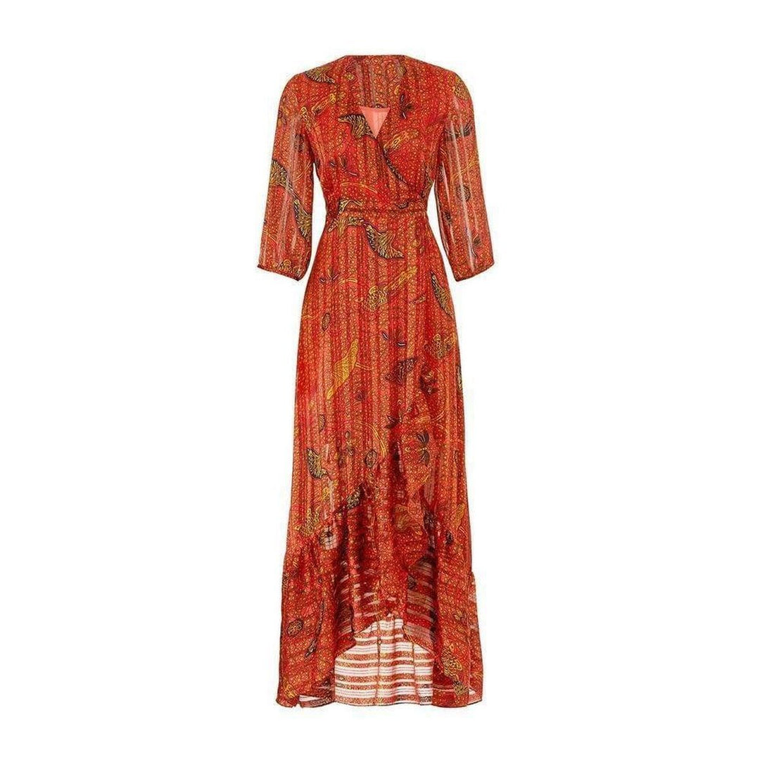 BA&SH-Disy Botanical-Print Plisse Maxi Dress - Runway Catalog