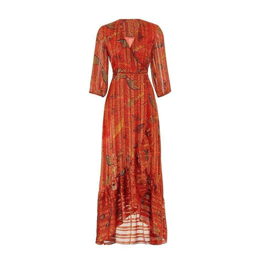 BA&SH-Disy Botanical-Print Plisse Maxi Dress - Runway Catalog