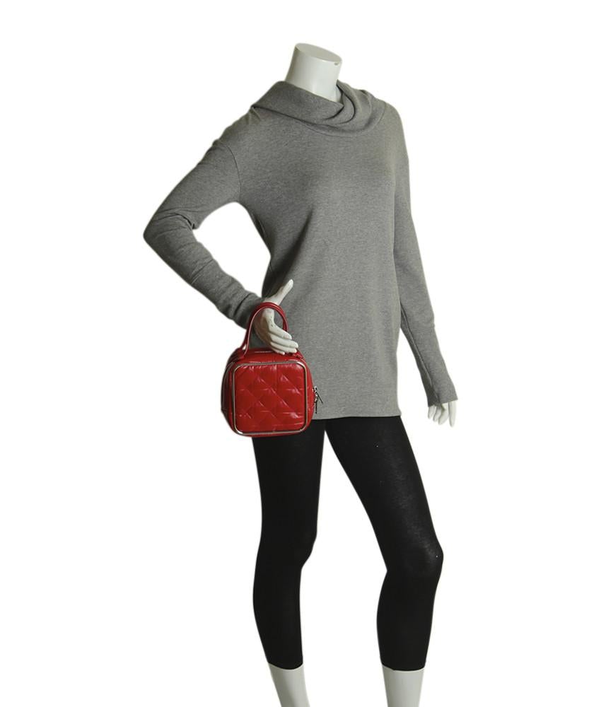 Alexander Wang Quilted Halo Red Leather Satchel Bag