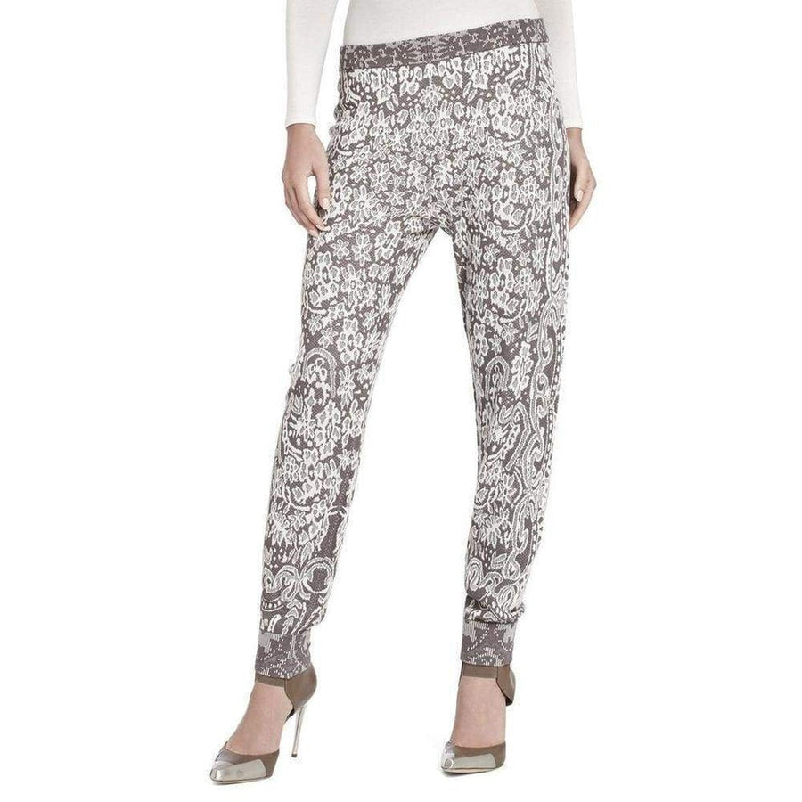 BCBGMAXAZRIA-Alder Relief Jacquard Lace Silk Blend Sweat pant - Runway Catalog