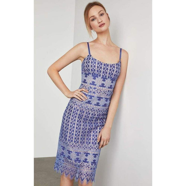Alese Geometric Lace Midi Dress