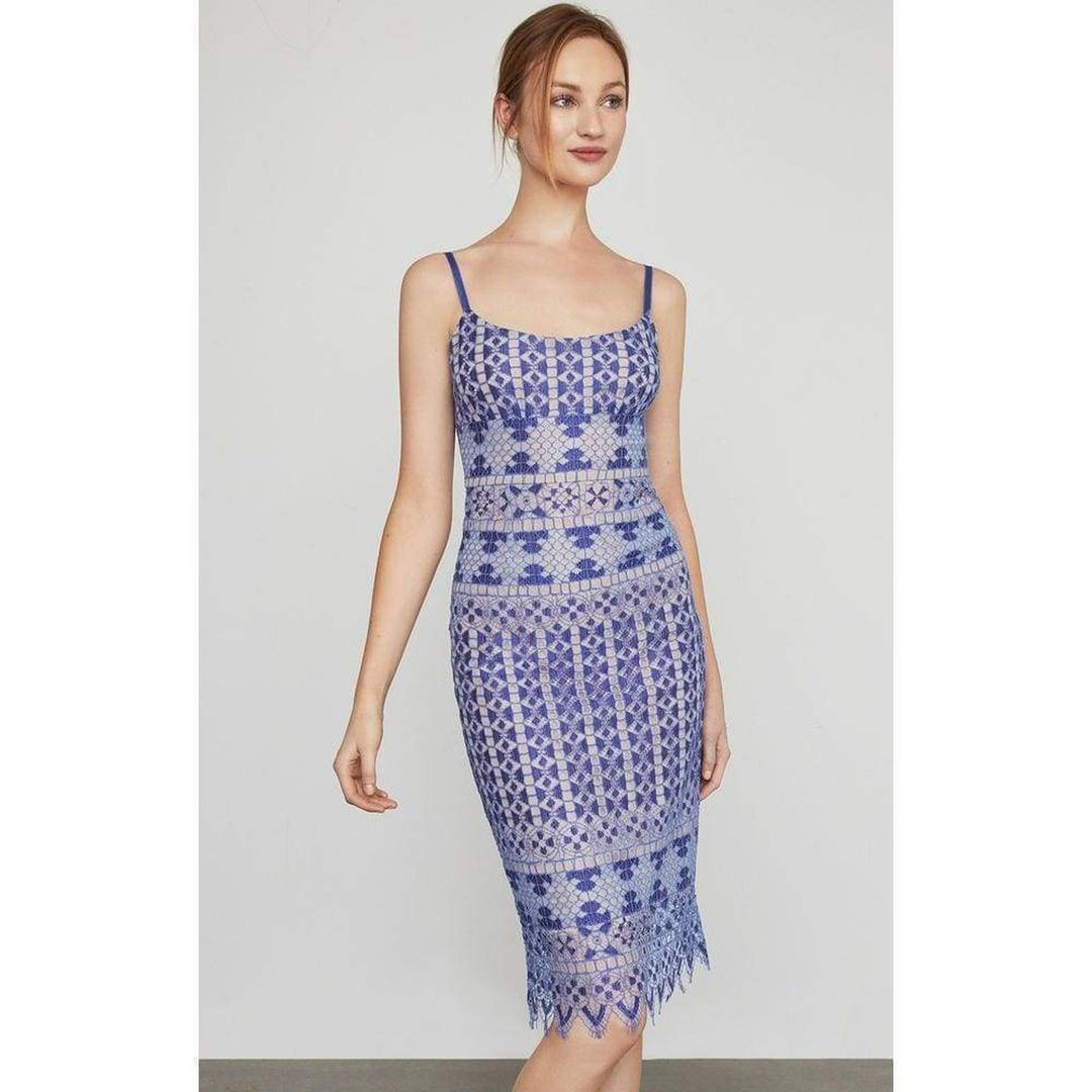 Alese Geometric Lace Midi Dress