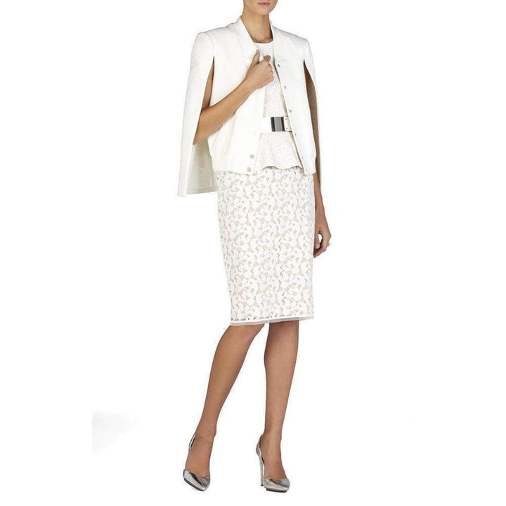 Alonya Pointelle Jacquard Peplum Pullover