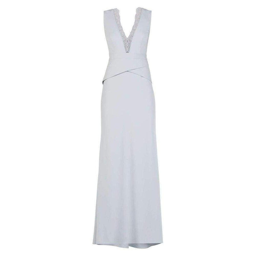 BCBGMAXAZRIA-Alyza Deep V Lace Insert Dress - Runway Catalog