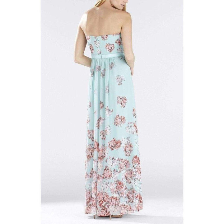 Amber Cascading Strapless Long Gown